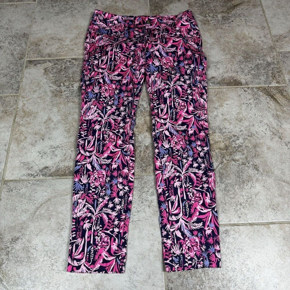 Lilly‎ Pulitzer Pants Womens 4 Pinks and Purples Tropical Floral Print Colorful